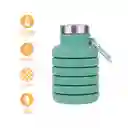 Botella de Silicona de Plegable Color Sólido Verde 500 mL Miniso