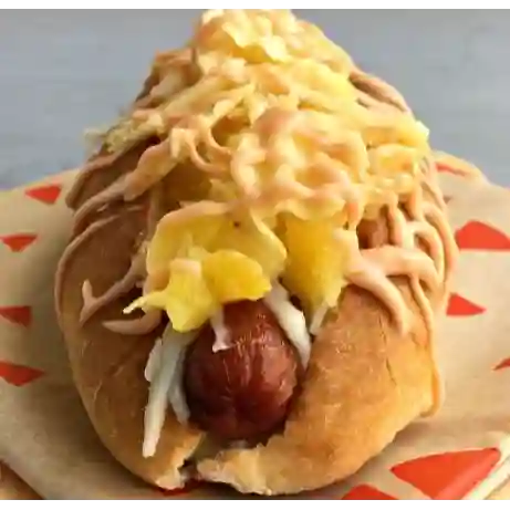 Perro Hawaiano+papas+gaseosa