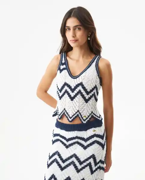 Blusa Top Summer Femenino Crudo Porcelana Claro T. M Chevignon