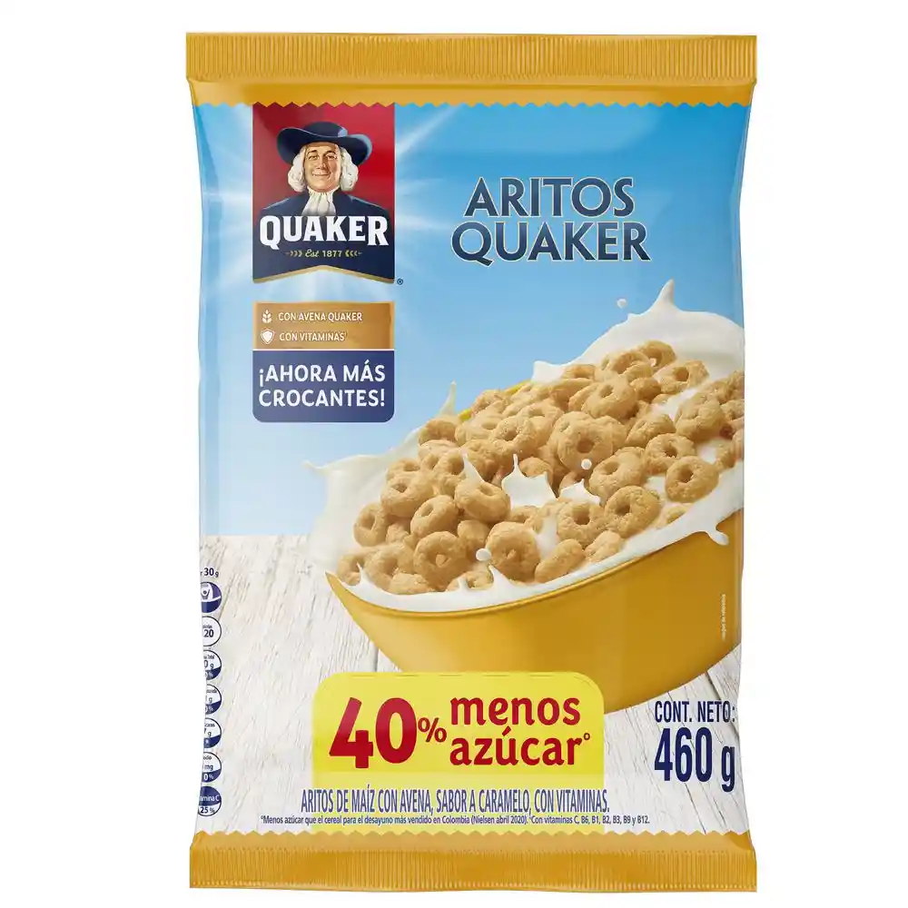 Quaker Cereal Aritos con Sabor Caramelo