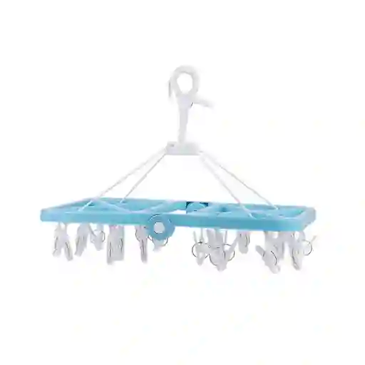 Rejilla de Secado Para Ropa Plegable a Prueba Viento Azul Miniso
