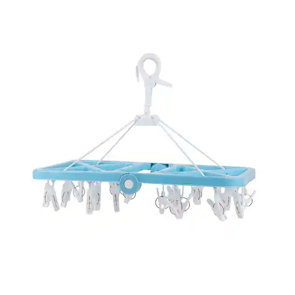Rejilla de Secado Para Ropa Plegable a Prueba Viento Azul Miniso