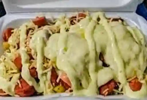 Salchipapa Gratinada