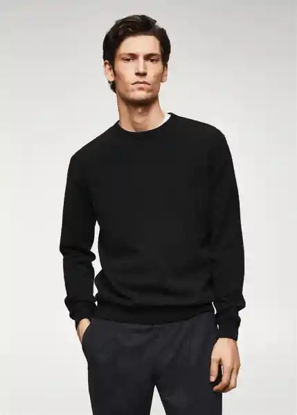 Saco Jersey Cash Antracita Talla L Hombre Mango