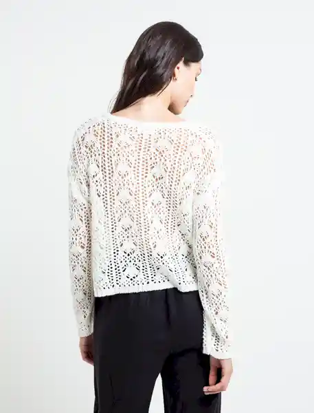  Sueter Galilea Mujer Crudo Marfil Claro Talla S Naf-Naf 