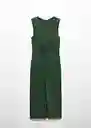 Vestido Fertina Verde Talla L Mujer Mango