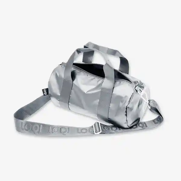 Loqi Bolsa Duffel Pequeño Ligero Gris Metalizado