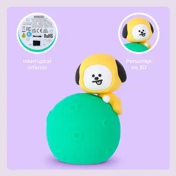 Lámpara de Noche Led Moon Rj Chimmy Miniso