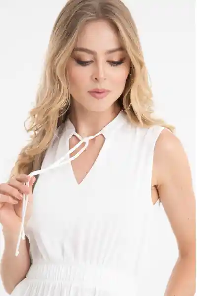 Ragged Vestido Mackenzie Color Blanco Crudo Talla S