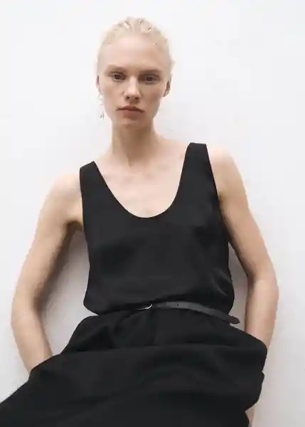 Top Bernies Negro Talla M Mujer Mango