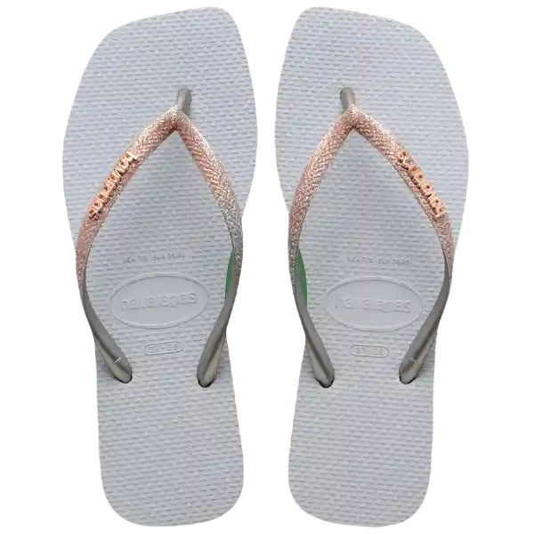 Sandalias Slim Square Glitter Gris Hielo T. 40 4148102 Havaianas