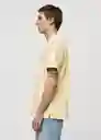 Camiseta Sugar Amarillo Pastel Talla XL Hombre Mango