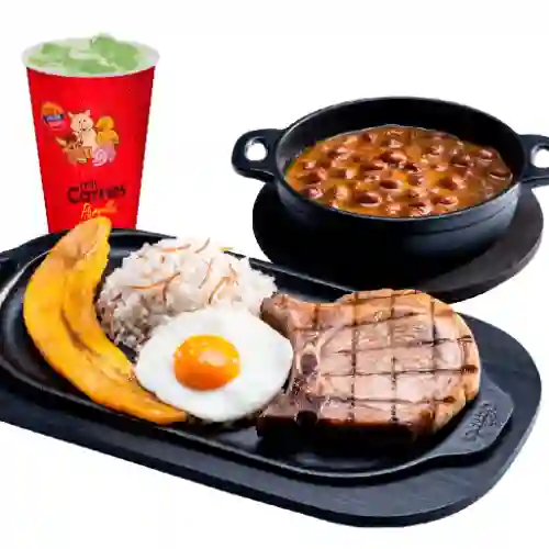 Chuletón con Sopa + Limonada
