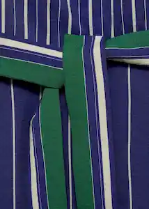Enterizo Mono Palvin Azul Talla S Mujer Mango