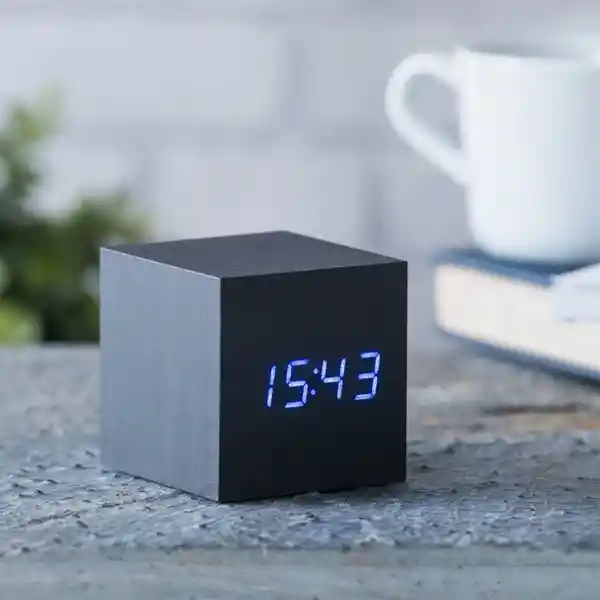 Inkanta Reloj de Cubo Click Clock Negro