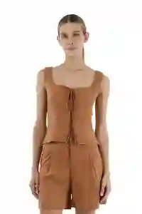 Top Carla Terracota Talla S Mercedes Campuzano