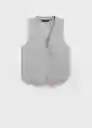 Chaleco Bowery Gris Talla M Mujer Mango