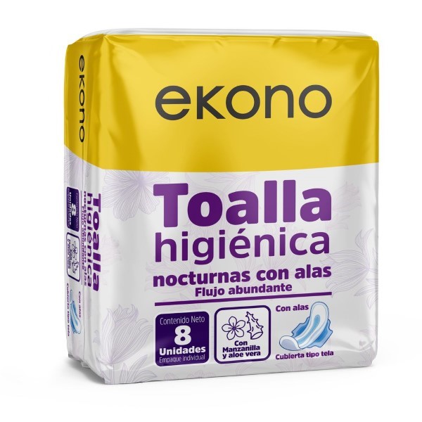Toalla Higiénica Nocturna Ekono 8 und