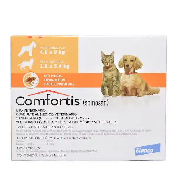 Comfortis Antipulgas Para Gato y Perro 1 Tableta