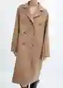 Abrigo Picarol Camel Talla XL Mujer Mango