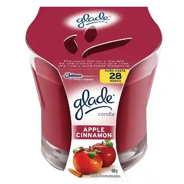 Glade Vela Aromatizada Manzana y Canela Candle