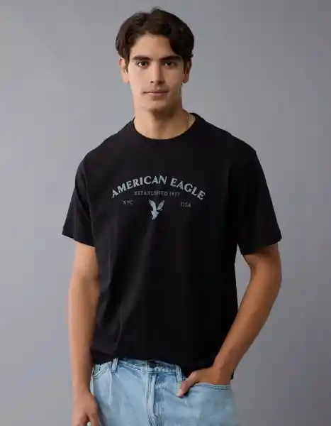 Camiseta Hombre Negro Talla XXL 4819067 American Eagle