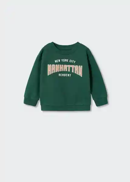 Sudadera Manhat Verde Talla 70 Niños Mango