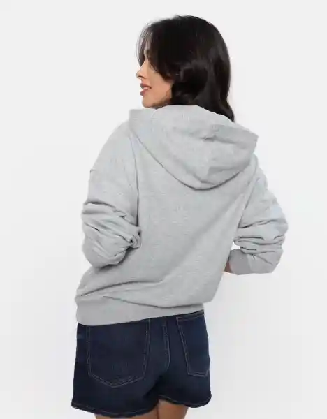 Buzo Manga Larga Capucha Lazo Mujer Gris MEDIUM American Eagle