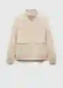 Chaqueta Jonh Beige Talla L Hombre Mango