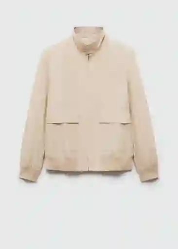 Chaqueta Jonh Beige Talla L Hombre Mango