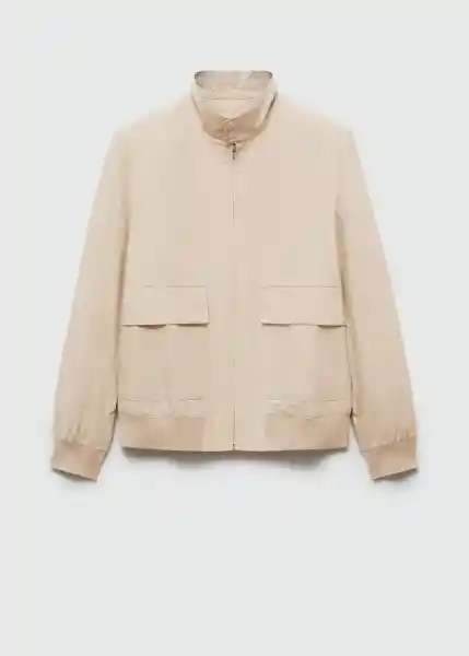 Chaqueta Jonh Beige Talla L Hombre Mango