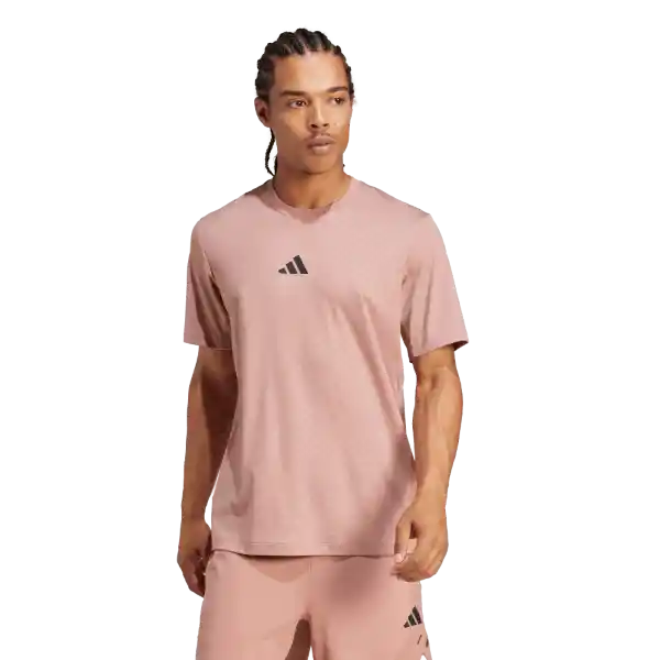 Adidas Camiseta Power 3S Tee Entrenamiento Hombre Beige Talla M