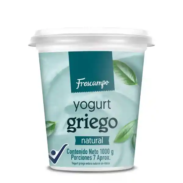 Frescampo Yogurt Griego Natural Descremado Sin Dulce