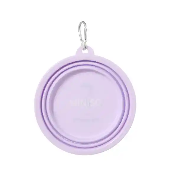 Tazón Plegable Para Mascotas Serie Snoopy Colorful Morado Miniso