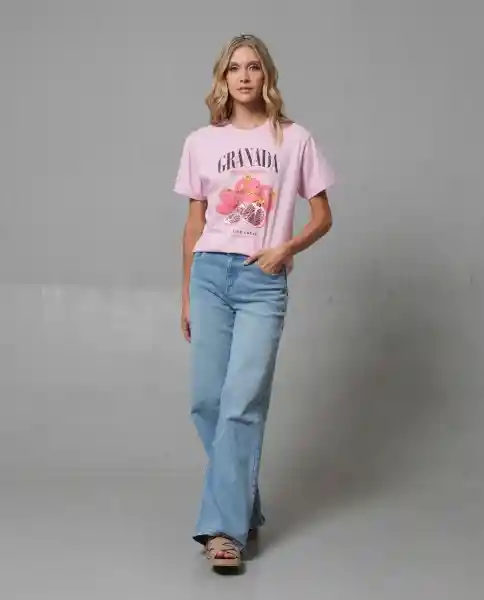 Camiseta Mujer Rosa Talla M 203G020_ROS142307 Rifle