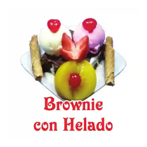 Brownie con Helado