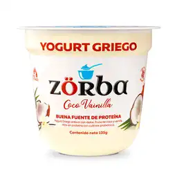 Zorba Yogurt Griego Sabor Coco y Vainilla