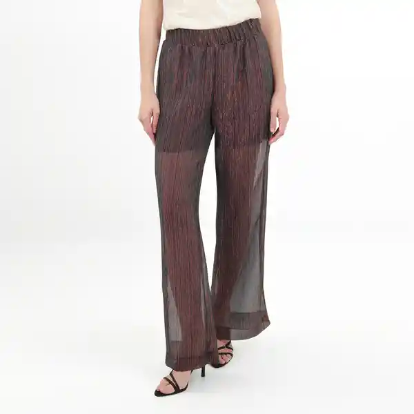 Pantalón Tiro Alto Bota Flare Negro Talla 10 - 587297