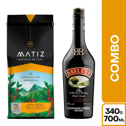 Combo Matiz Café 05 Balanceado Ámbar + Baileys Crema de Whisky