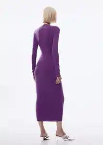 Vestido Iris Morado Talla XS Mujer Mango