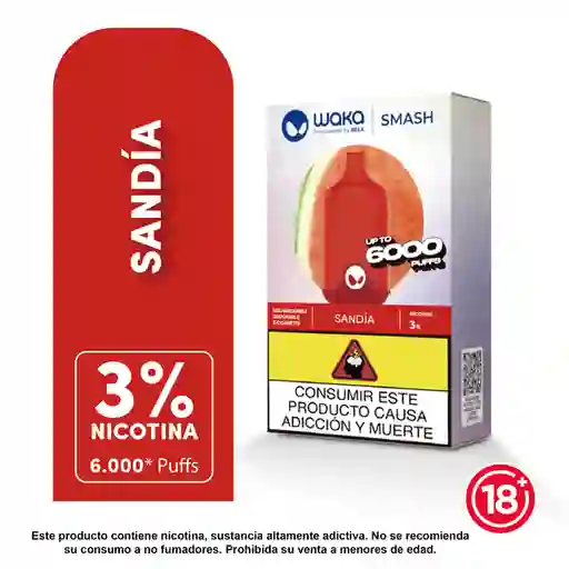 WAKA Smash Vape Watermelon Chill 3% 6.000 puffs