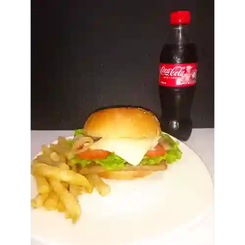 Combo Hamburguesa con Queso y Tocineta