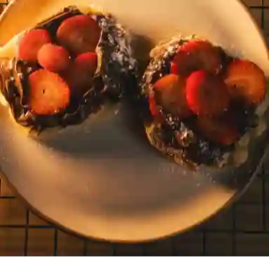 Waffle de Pandebono con Nutella