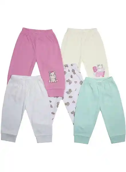 Oggi Pantalón x 5 Interior Bebé Fucsia 9/12 Meses