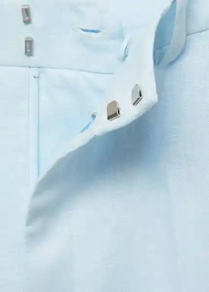 Pantalón Boreli Celeste Talla 44 Mujer Mango