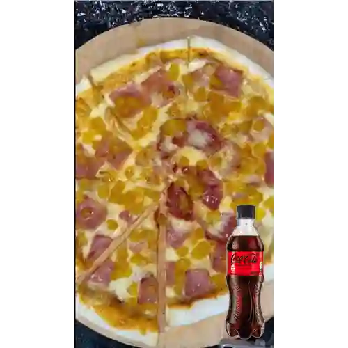 Combo Pizza Hawaiana + Coca Cola Sin Azúcar 400 ml