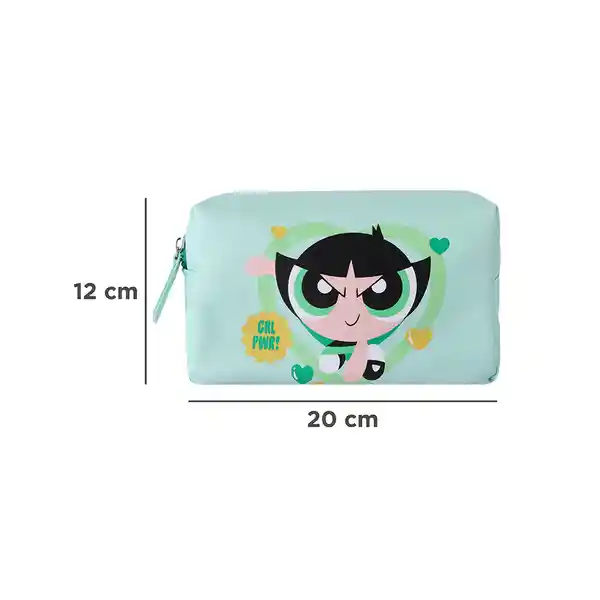 Cosmetiquera de Corazón Las Chicas Superpoderosas Verde Miniso