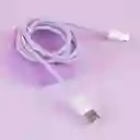 Cable de Carga Tejido Tipo C Master Morado Miniso