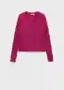 Abrigo Cardigan Seeds Fucsia Talla M Mujer Mango