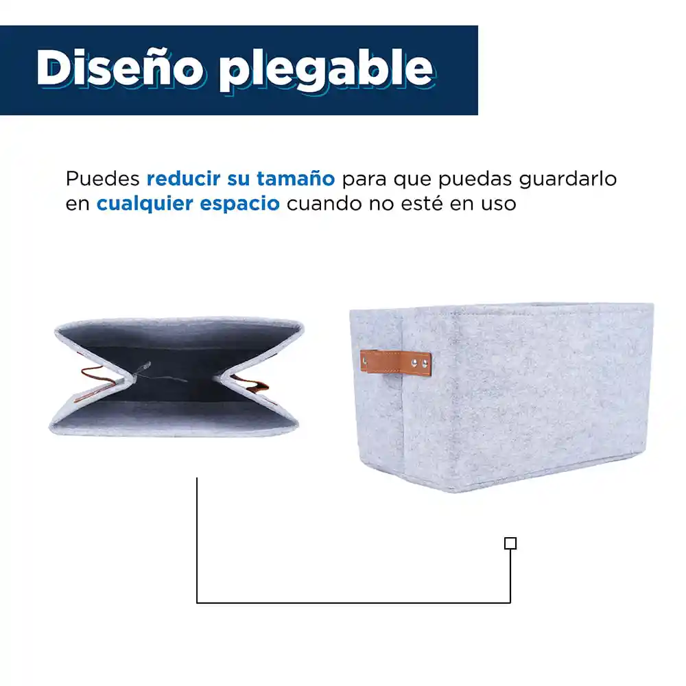 Miniso Contenedor de Almacenamiento Rectangular Felt L